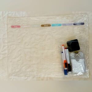 Clear Magnetic Acrylic Calendar with Markers
